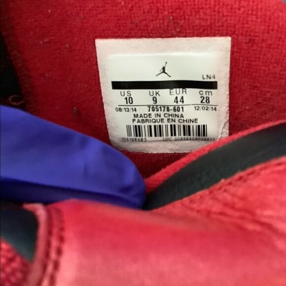 Air Jordan 10 X Retro Bulls Over Broadway Gym Red Size 10 705178-601 main image 7